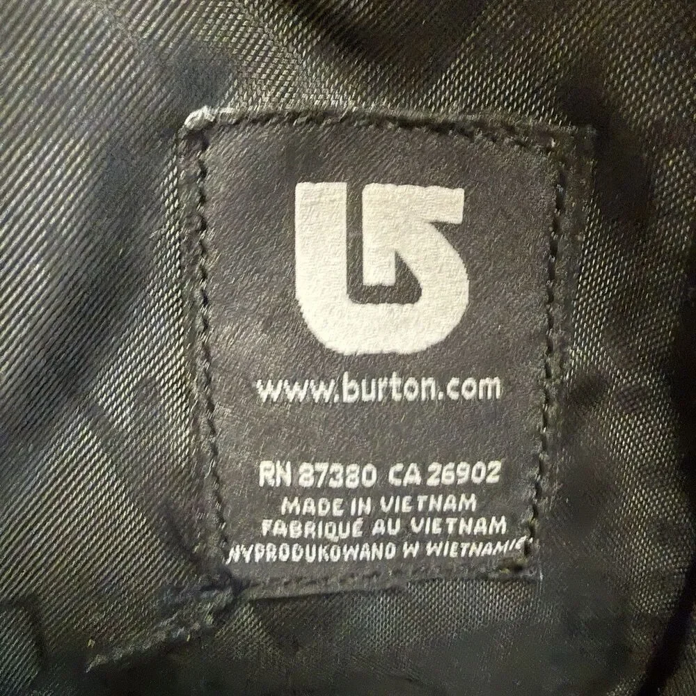 VintageBurton Metalhead Grey Brown Plaid 26L Backpack Adjustable Insulated Side